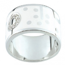 Stříbrný prsten Cacharel CLR085HZ, materiál stříbro 925/1000, pvd úprava, zirkon, váha: 6.40g
