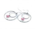 Náušnice Storm Baril Heart Pink