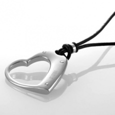 Přívěsek Storm Connect Heart Steel Black