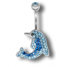 Piercing s krystaly Swarovski Dolphin02 D