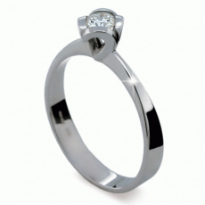 Briliantový prsten Danfil DF1857, materiál bílé zlato 585/1000, 1x briliant SI1/G = 0.250 ct, váha: