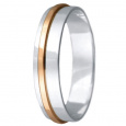Snubní prsteny kolekce VIOLA_18, materiál červené, bílé zlato 585/1000, váha: u velikosti 54mm - 2.4