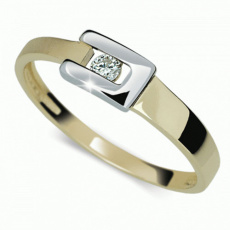 Briliantový prsten Danfil DF2039Z, materiál žluté zlato 585/1000, bílé zlato 585/1000, 1x briliant S