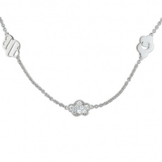 Stříbrný náhrdelník Cacharel CSC135Z40, materiál stříbro 925/1000, zirkon, váha: 4.80g
