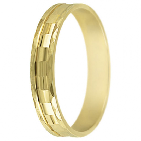 Snubní prsteny kolekce SP4-H, materiál žluté zlato 585/1000 , váha: u velikosti 54mm - 2.70g