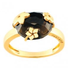 Zlatý prsten Cacharel XF009JQ, materiál žluté zlato 585/1000, křemen, váha: 3.30g