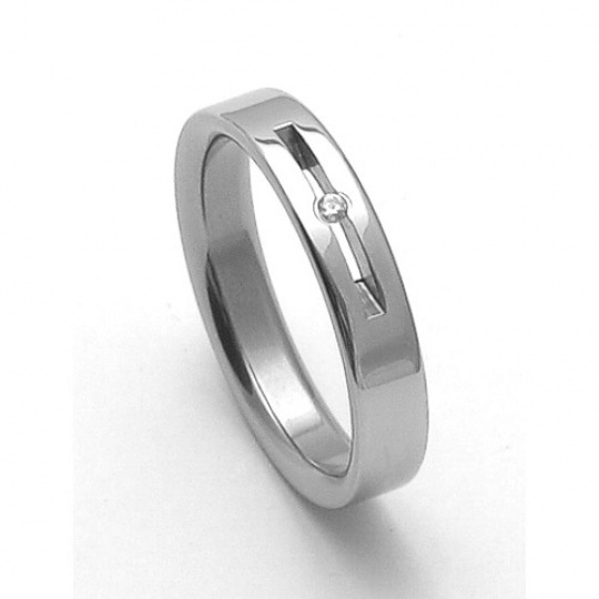 Dámský ocelový snubní prsten RZ04045