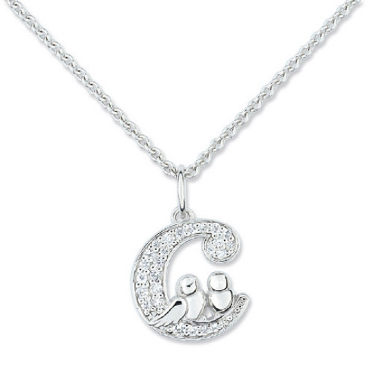Stříbrný náhrdelník Cacharel CSC112Z38, materiál stříbro 925/1000, zirkon, váha: 4.20g