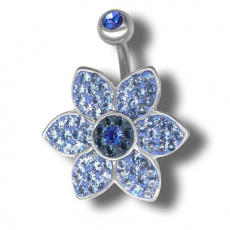 Piercing s krystaly Swarovski Flower07 B