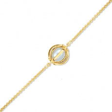 Zlatý náramek Cacharel XF602JN, materiál žluté zlato 585/1000, kultivovaná perla, váha: 3.20g