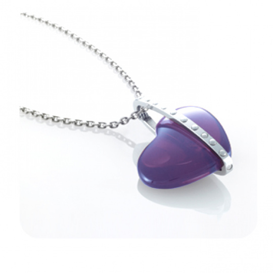 Přívěsek Storm Baril Heart Purple