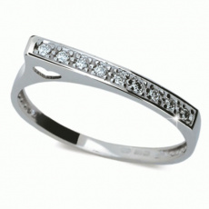 Briliantový prsten Danfil DF2003, materiál bílé zlato 585/1000, 9x briliant SI1/G = 0.127 ct, váha: