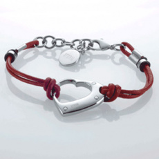 Náramek Storm Connect Heart Steel Red