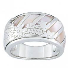 Stříbrný prsten Cacharel CMR203P, materiál stříbro 925/1000, perleť, váha: 8.40g