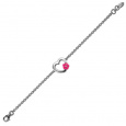Náramek Esprit Flower Heart Pink ESBR-91052A