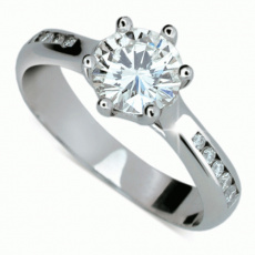 Briliantový prsten Danfil DF1886, materiál bílé zlato 585/1000, 11x briliant SI1/G = 1.300 ct, váha: