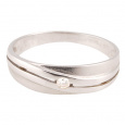 Zlatý Prsten Soliter 224 00808 07, materiál bílé zlato 585/1000, 1x briliant = 0.032 ct, váha: 1.50g