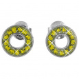Náušnice s krystaly Swarovski ESSW21-OLIVINE