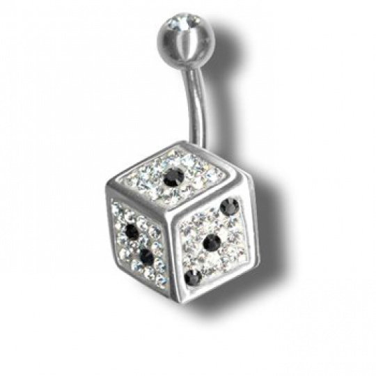 Piercing s krystaly Swarovski Dice A