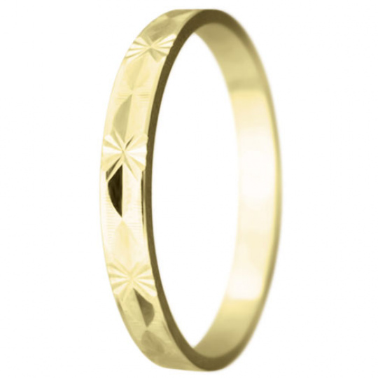 Snubní prsteny kolekce SP2-J, materiál žluté zlato 585/1000 , váha: u velikosti 54mm - 2.00g