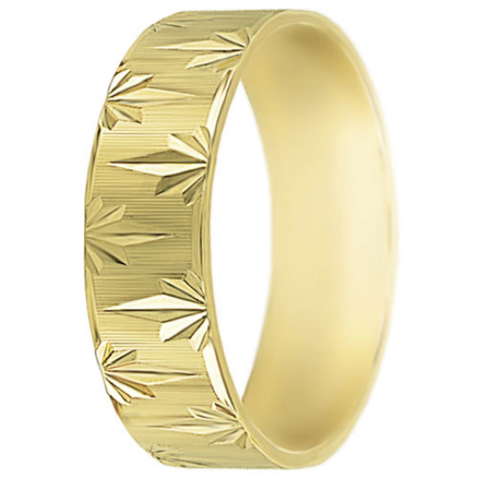 Snubní prsteny kolekce SP6-F, materiál žluté zlato 585/1000 , váha: u velikosti 54mm - 4.50g