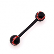Piercing do jazyka PTRB02BLACK Piercing do jazyka PTRB02BLACK