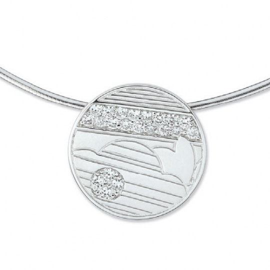 Stříbrný náhrdelník Cacharel CSC212Z42, materiál stříbro 925/1000, zirkon, váha: 9.60g