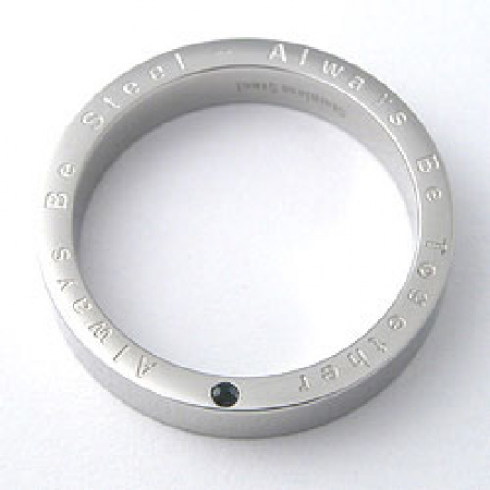 Prsten z chirurgické oceli  RSSC33sapphire
