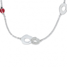 Stříbrný náhrdelník Cacharel CLC158RNZ, materiál stříbro 925/1000, pvd úprava, zirkon, váha: 6.00g Stříbrný náhrdelník Cacharel CLC158RNZ, materiál stříbro 925/1000, pvd úprava, zirkon, váha: 6.00g