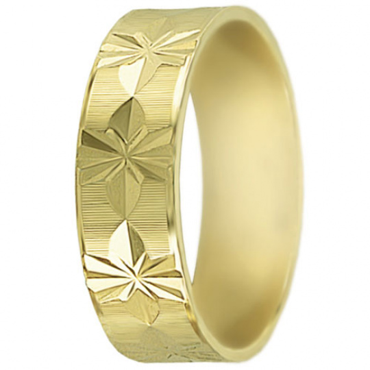 Snubní prsteny kolekce SP6-A, materiál žluté zlato 585/1000 , váha: u velikosti 54mm - 4.50g
