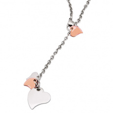 Ocelový náhrdelník Mooby Hearts MC167