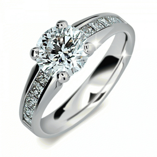 Briliantový prsten Danfil DF2088, materiál bílé zlato 585/1000, 11x briliant SI1/G = 1.790 ct, váha: