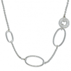 Stříbrný náhrdelník Cacharel CSC116Z45, materiál stříbro 925/1000, zirkon, váha: 6.40g