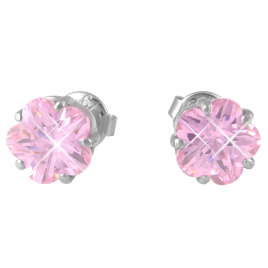 Náušnice s krystaly Swarovski ESSW18-ROSE