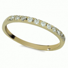 Briliantový prsten Danfil DF1670Z, materiál žluté zlato 585/1000, 11x briliant SI1/G = 0.192 ct, váh