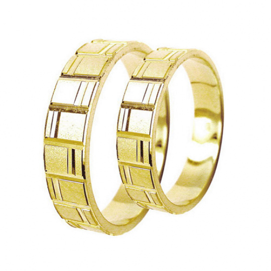 Snubní prsteny Lucie Gold Charlotte S-053, materiál žluté zlato 585/1000, váha: průměrná 6.60g