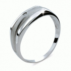 Briliantový prsten Danfil DF1185, materiál bílé zlato 585/1000, 1x briliant SI1/G = 0.016 ct, váha: