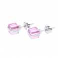 Náušnice Storm Mini Cubic Pink