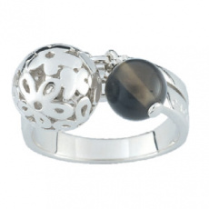 Stříbrný prsten Cacharel CQR233F, materiál stříbro 925/1000, kouřový křemen, váha: 5.10g