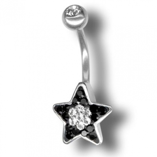 Piercing s krystaly Swarovski Star01 C