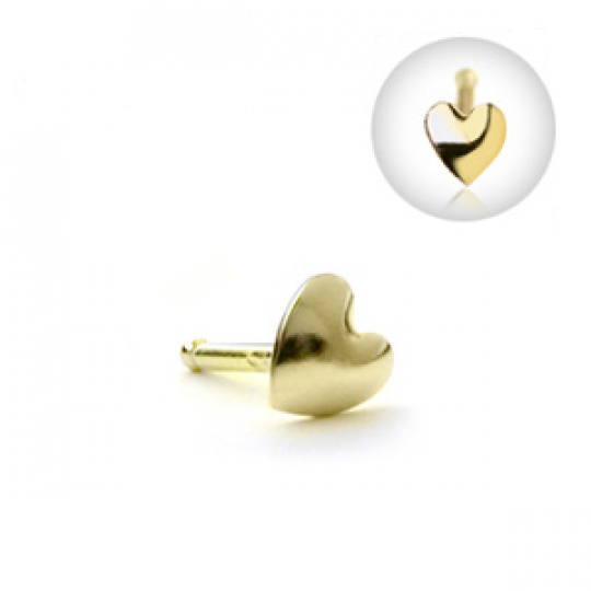 Zlatý piercing ZPN007, materiál 14-ti karátové žluté zlato, váha: 0.11g