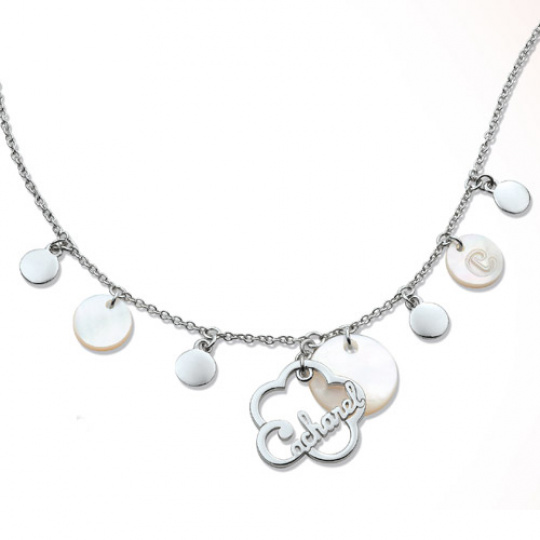 Stříbrný náhrdelník Cacharel CMC239H42, materiál stříbro 925/1000, perleť, váha: 6.10g