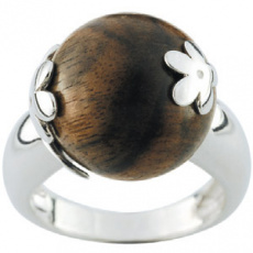 Stříbrný prsten Cacharel CNR094M, materiál stříbro 925/1000, dřevo, váha: 5.60g