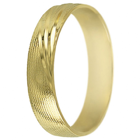 Snubní prsteny kolekce SP5-D, materiál žluté zlato 585/1000 , váha: u velikosti 54mm - 3.30g