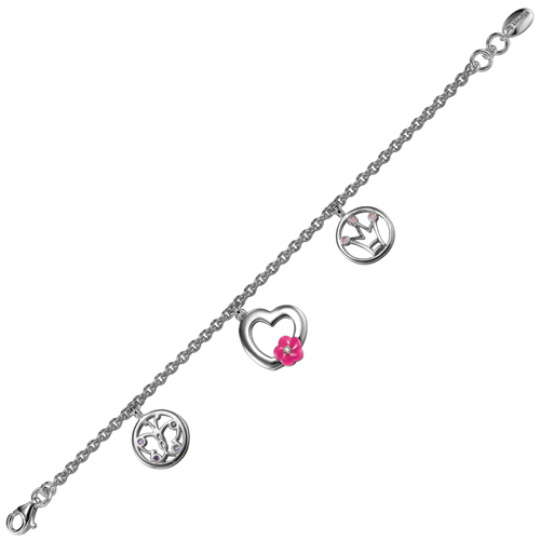 Náramek Esprit Lovely Charms Pink ESBR-91108A