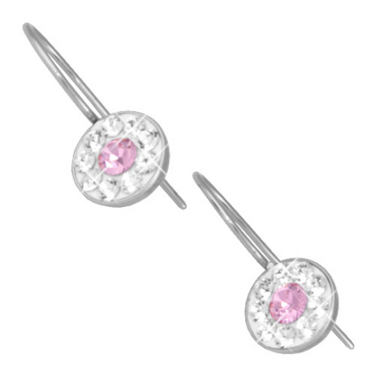 Náušnice s krystaly Swarovski ESSW08-ROSE