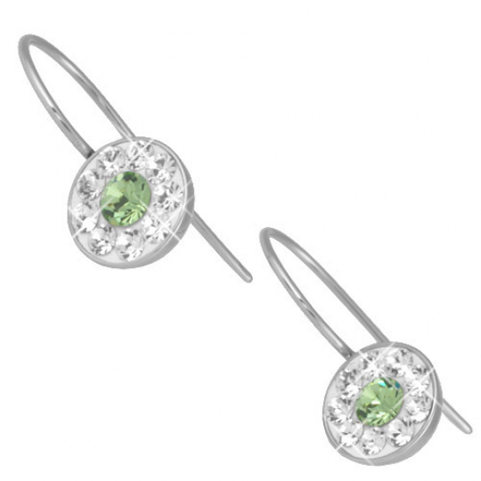 Náušnice s krystaly Swarovski ESSW08-PERIDOT