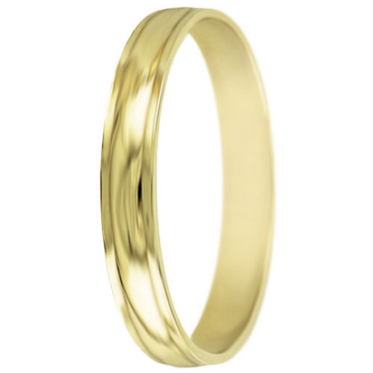 Snubní prsteny kolekce SP3-F, materiál žluté zlato 585/1000 , váha: u velikosti 54mm - 2.40g
