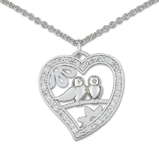 Stříbrný náhrdelník Cacharel CSC109Z40, materiál stříbro 925/1000, zirkon, váha: 6.10g