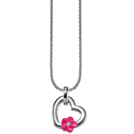 Přívěsek Esprit Flower Heart Pink ESNL-91670B